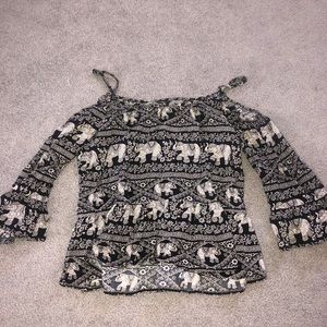 Cold Shoulder Elephant Top